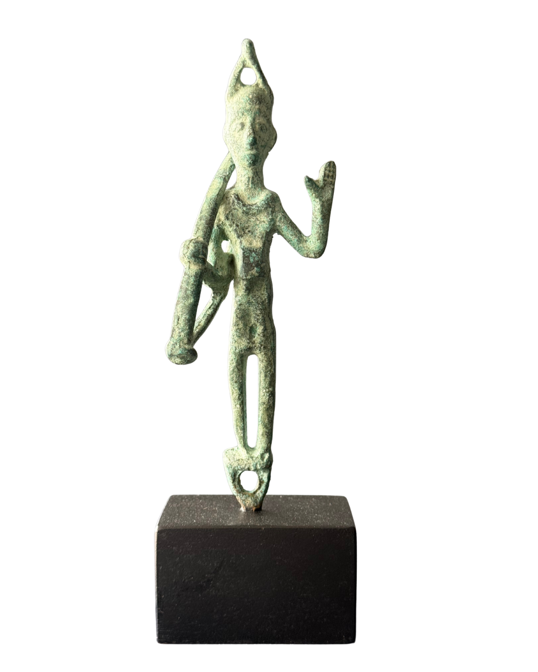 Pieza 22 - Figuras y máscaras de la Sardegna - "guerrero nuragico grande quattro" / fundición en bronce - 19 x 5 cm