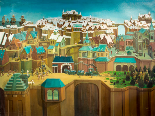 Hiran Lomeli - Sistema Occidental / Óleo sobre tela - 120 x 160 cm