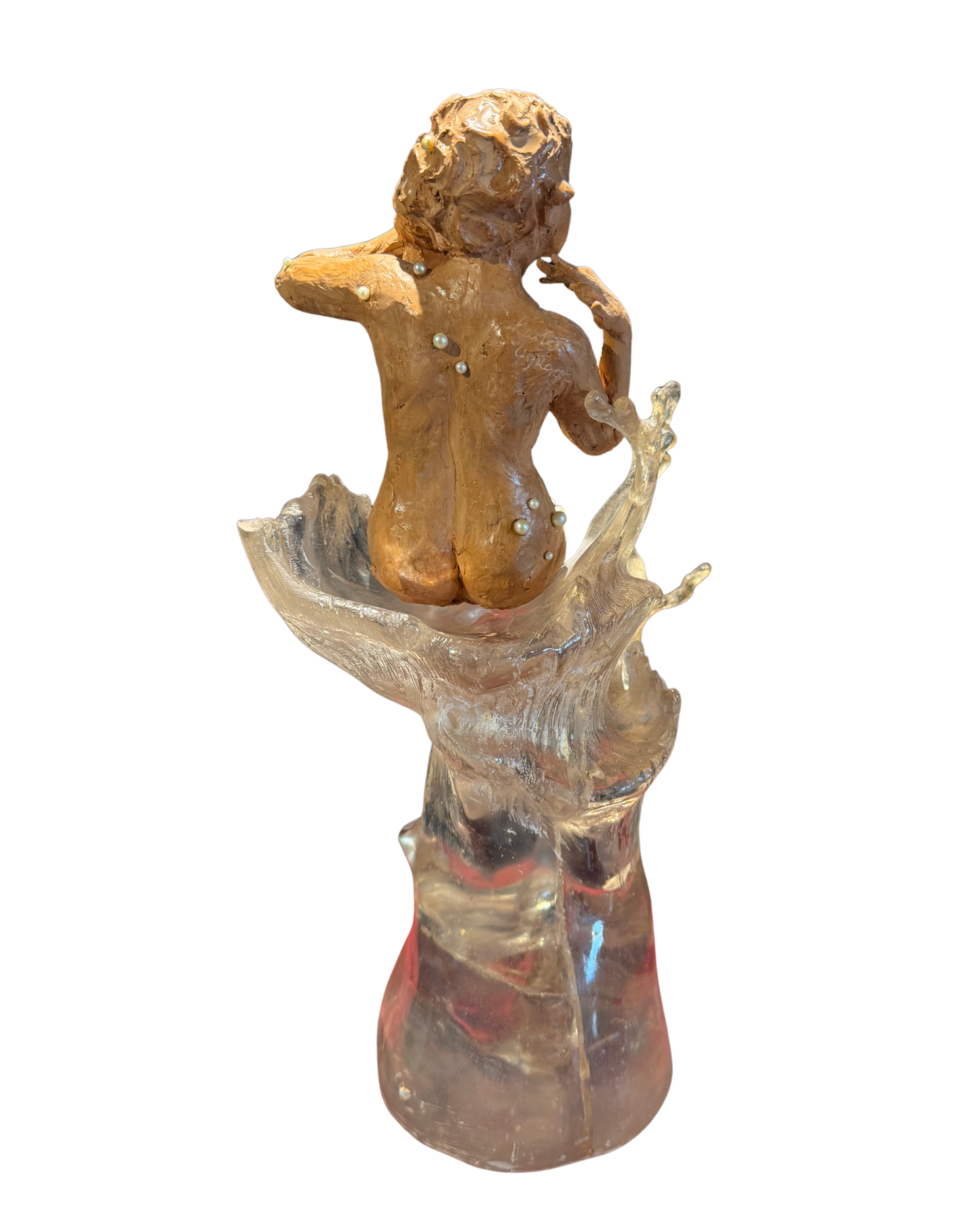 Lote 37 - Karla Aguayo - Perlas / Cerámica, perlas y recina - 42 cm