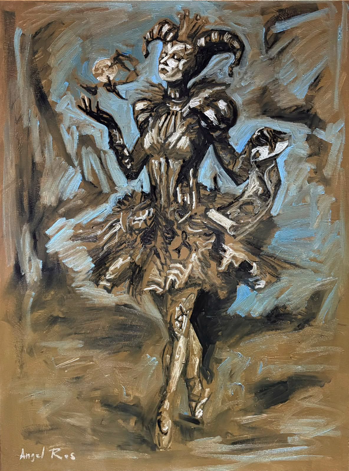 Angel Ross – Reina de la luna / Óleo sobre Lienzo – 60 x 80 cm – 1/1