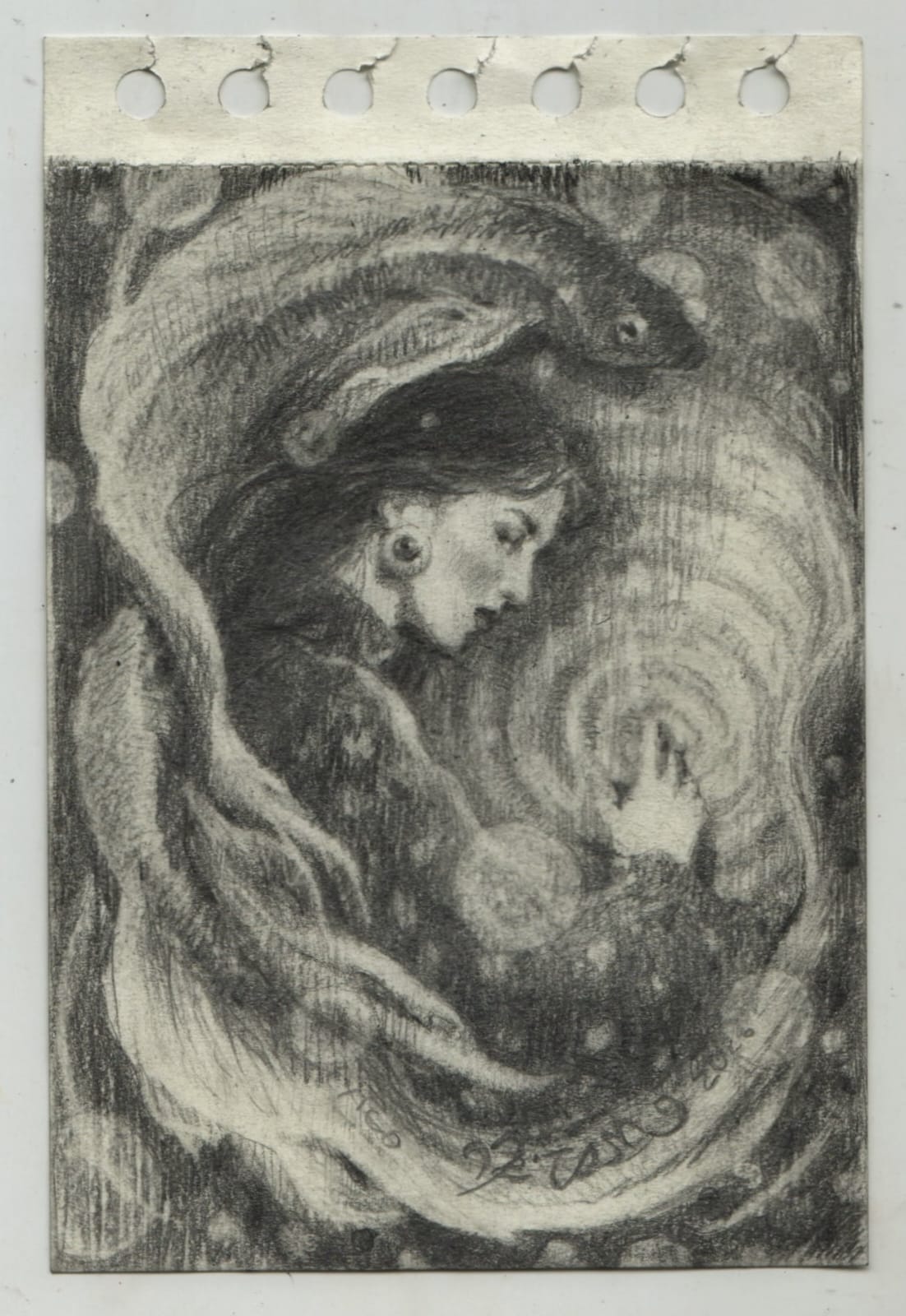 Rita Vega – Agua / Dibujo  sobre papel – 10 x 15 cm – 1/1