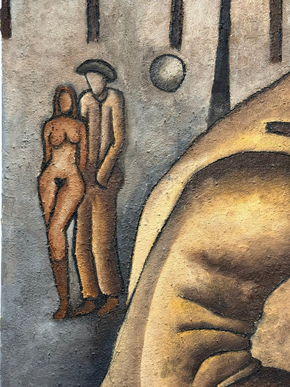 Esteban Arévalo – Músico en Barcelona / Óleo sobre tela – 110 x 135 cm – 1/1