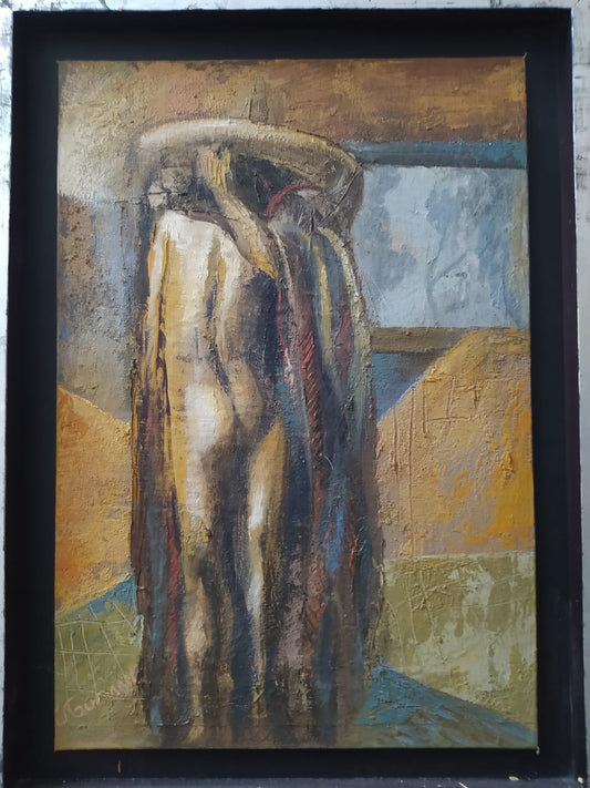 Lote 50: Antonio m. Guzmán - La cobija / Óleo sobre tela  - 70 x 45 cm