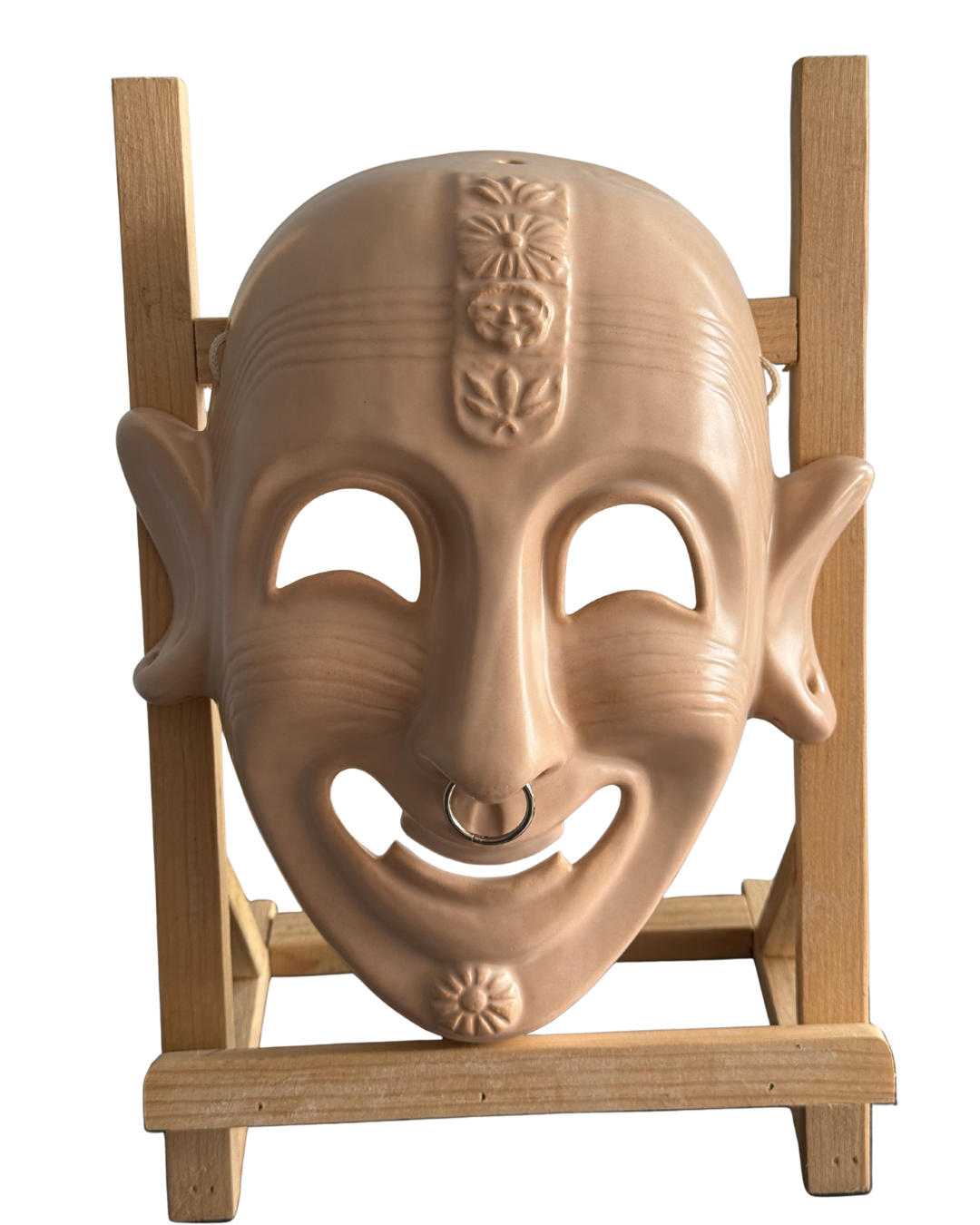 Pieza 2 - Figuras y máscaras de la Sardegna - "máscara Sardonica gigante due" / cerámica vitrata - 25 x 19 cm