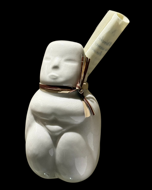 Pieza 27 - Figuras y máscaras de la Sardegna - "Dea Madre due" / cerámica vitrata - 8 x 4.5 cm