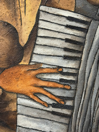 Esteban Arévalo – Músico en Barcelona / Óleo sobre tela – 110 x 135 cm – 1/1