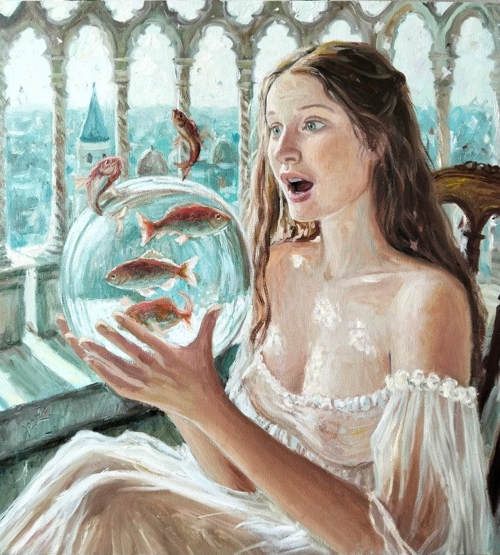 Hiran Lomeli – Liberando emociones / Óleo sobre tela – 55 x 60 cm – 1/1