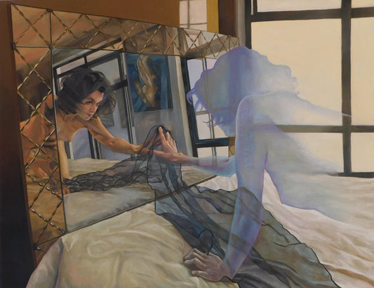 Lote 60: Manuel Sandoval Acosta - Reflejo material / Óleo sobre tela  - 80 x 100 cm