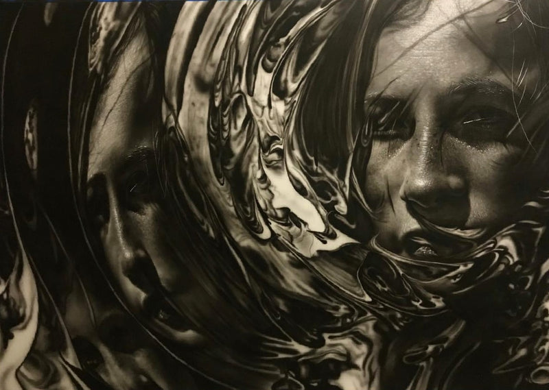 Adán Rodríguez  – Vorágine / mixta sobre papel – 70 x 50 cm – 1/1