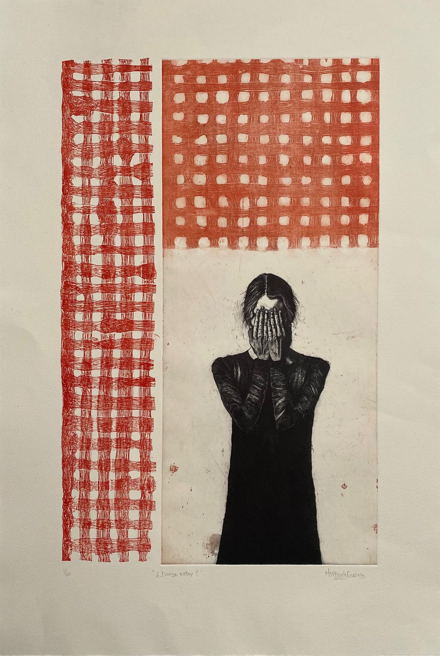 Lote 55: Marissela Esqueda - ¿Dónde estoy? / Grabado - 57 x 36 cm