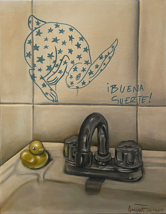Lote 38: Araceli Figueroa - Buena suerte / Acrílico sobre tela - 50 x 40 cm