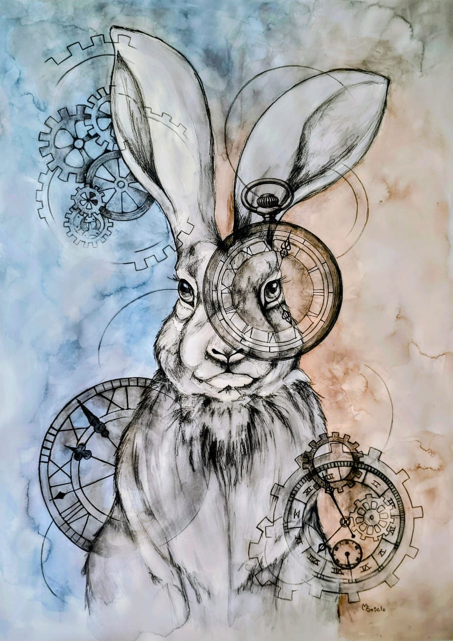 Marcela Sotelo – El pulso del tiempo  / Acuarela, tinta y grafito sobre papel de algodon – 90 x 65 cm – 1/1