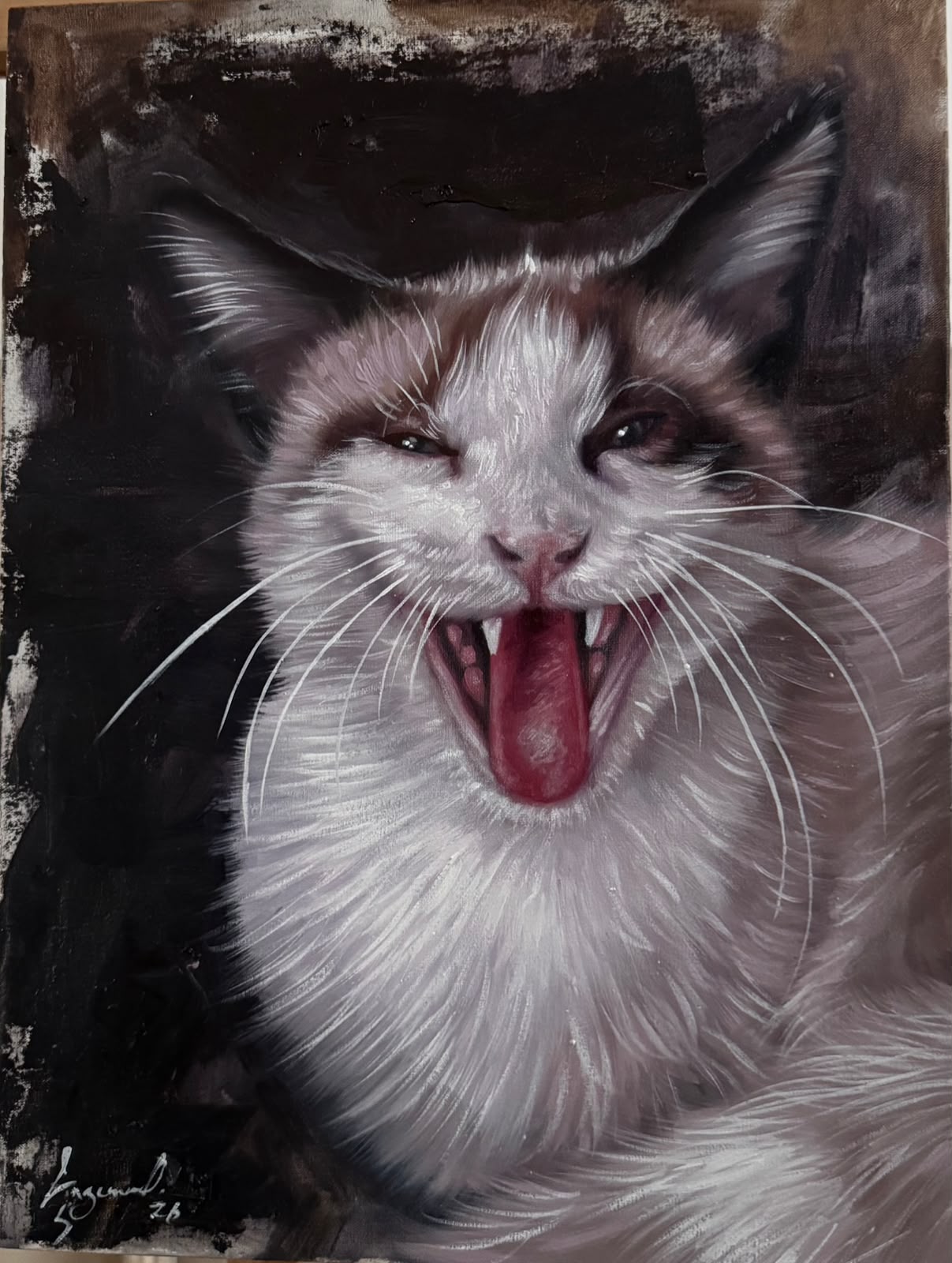 Rosario Lazcano – Sonrie / Óleo  sobre tela – 40 x 30 cm –