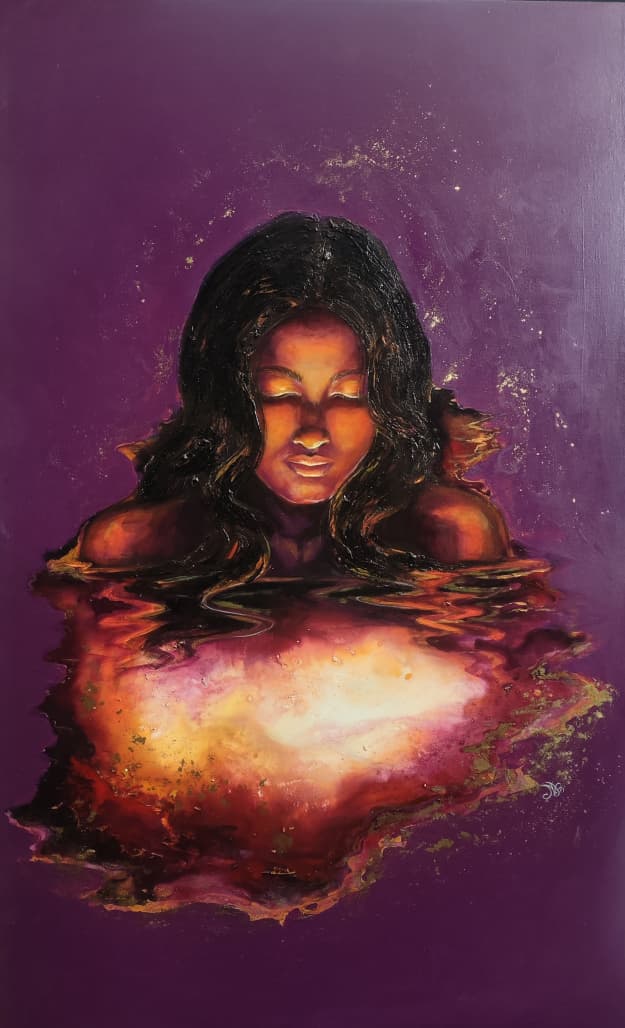 Maye Mora Salas  – Gaia / Acrilico sobre Tela – 60 x 100 cm – 1/1