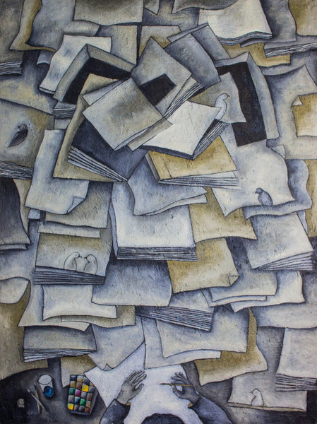 Esteban Arévalo – Autorretrato Esteban / Óleo sobre tela – 150 x 200 cm – 1/1