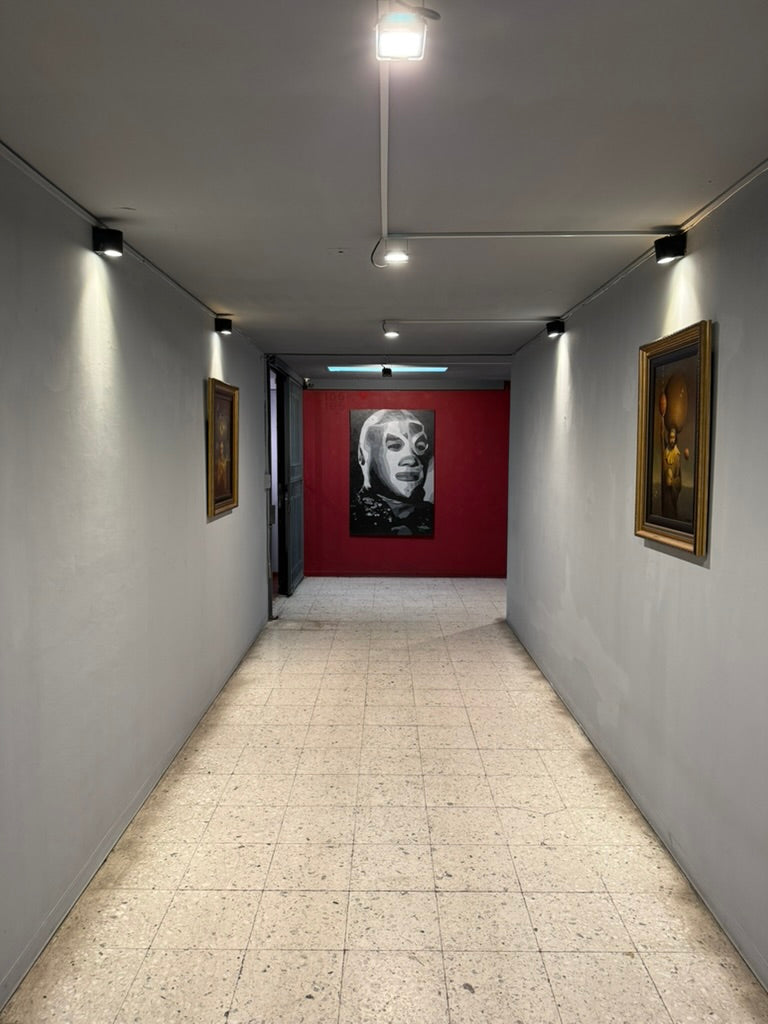 Adan Navarro Tenoch – Simbolos "El Santo" / Mixta  sobre tela – 110 x 160 cm – 1/1