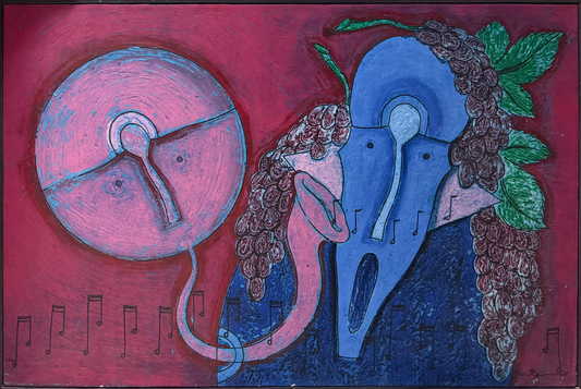 LOTE 044 / Rolando Rojas - El son de Dios / Oleografía - 80 x 120 cm