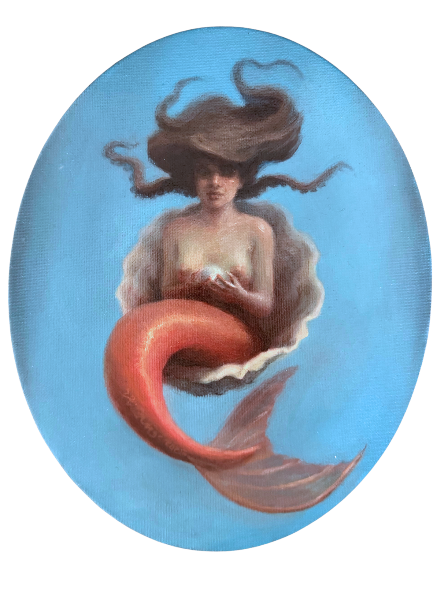 Rita Vega - Apunte de sirena / Óleo sobre tela - 30 x 24 cm