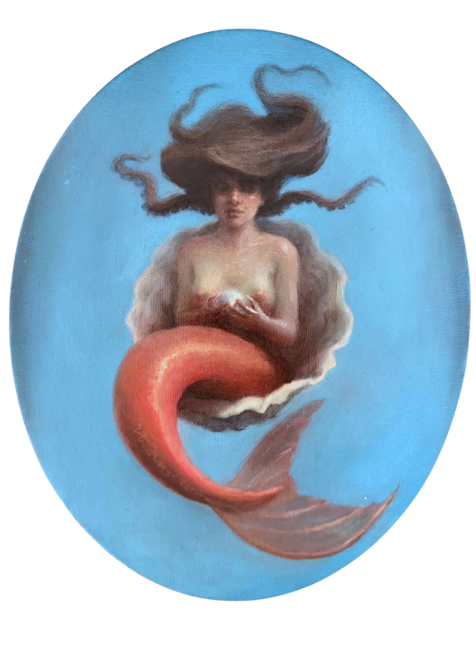 Rita Vega - Apunte de sirena / Óleo sobre tela - 30 x 24 cm