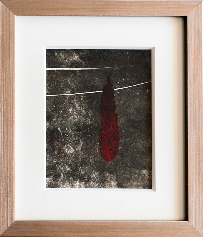 Carmen Alavalos – ST. Pasion y Alquimia  / Mixta sobre papel – 15 x 20 cm – 1/1