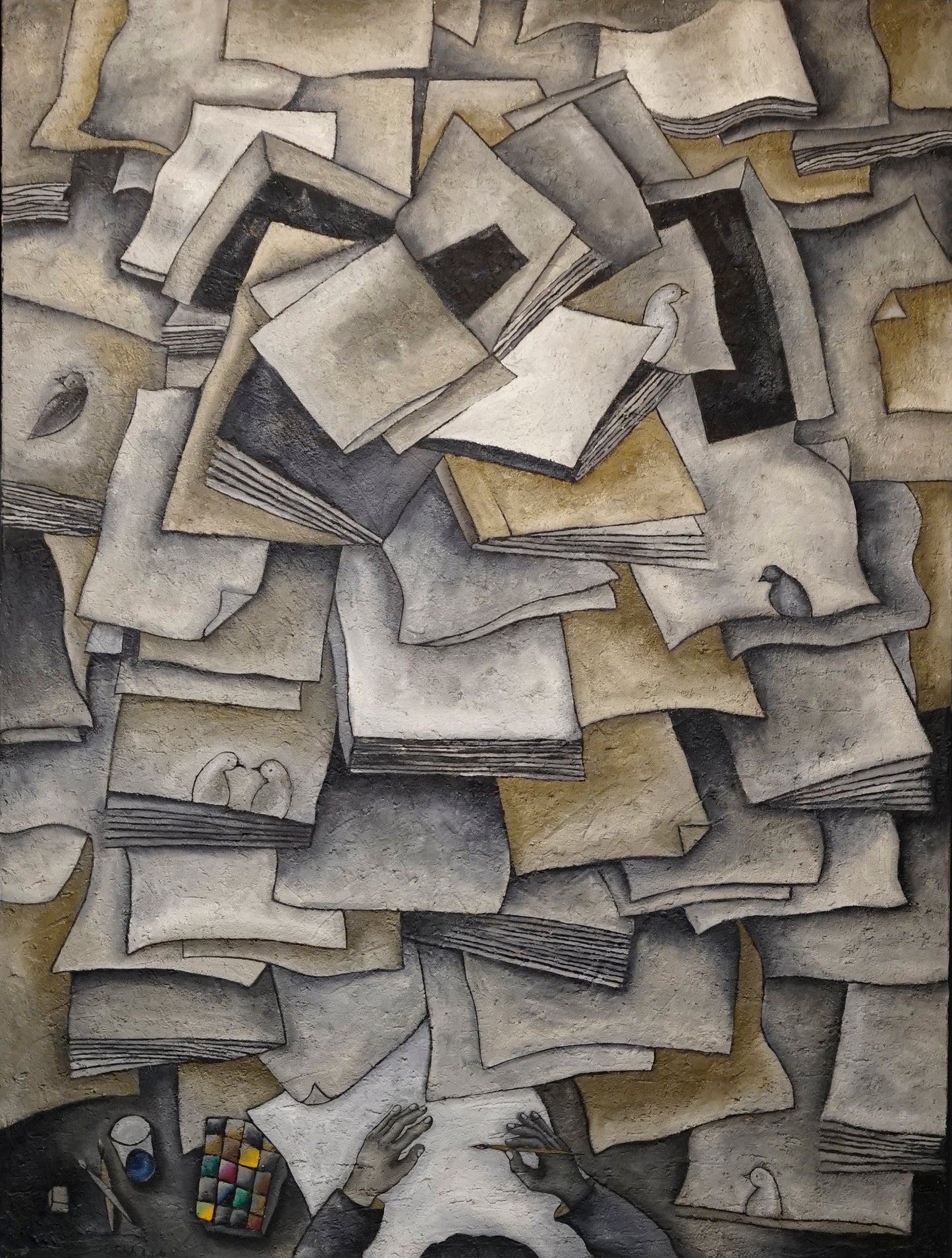 Esteban Arévalo - Autorretrato / Óleo sobre tela - 200 x 150 cm