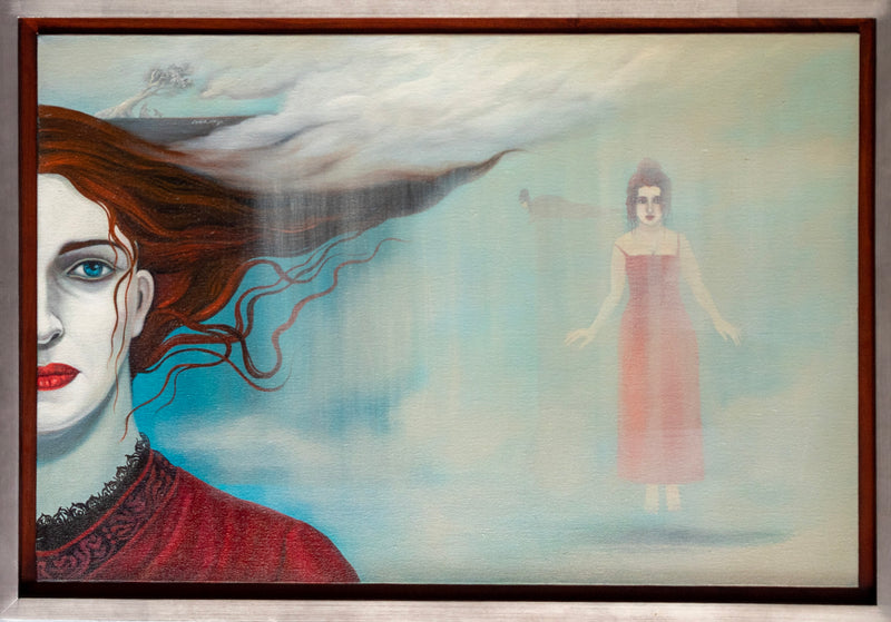 Lucia Maya - Ingravidez bajo la lluvia / Óleo sobre tela - 80 x 55 cm