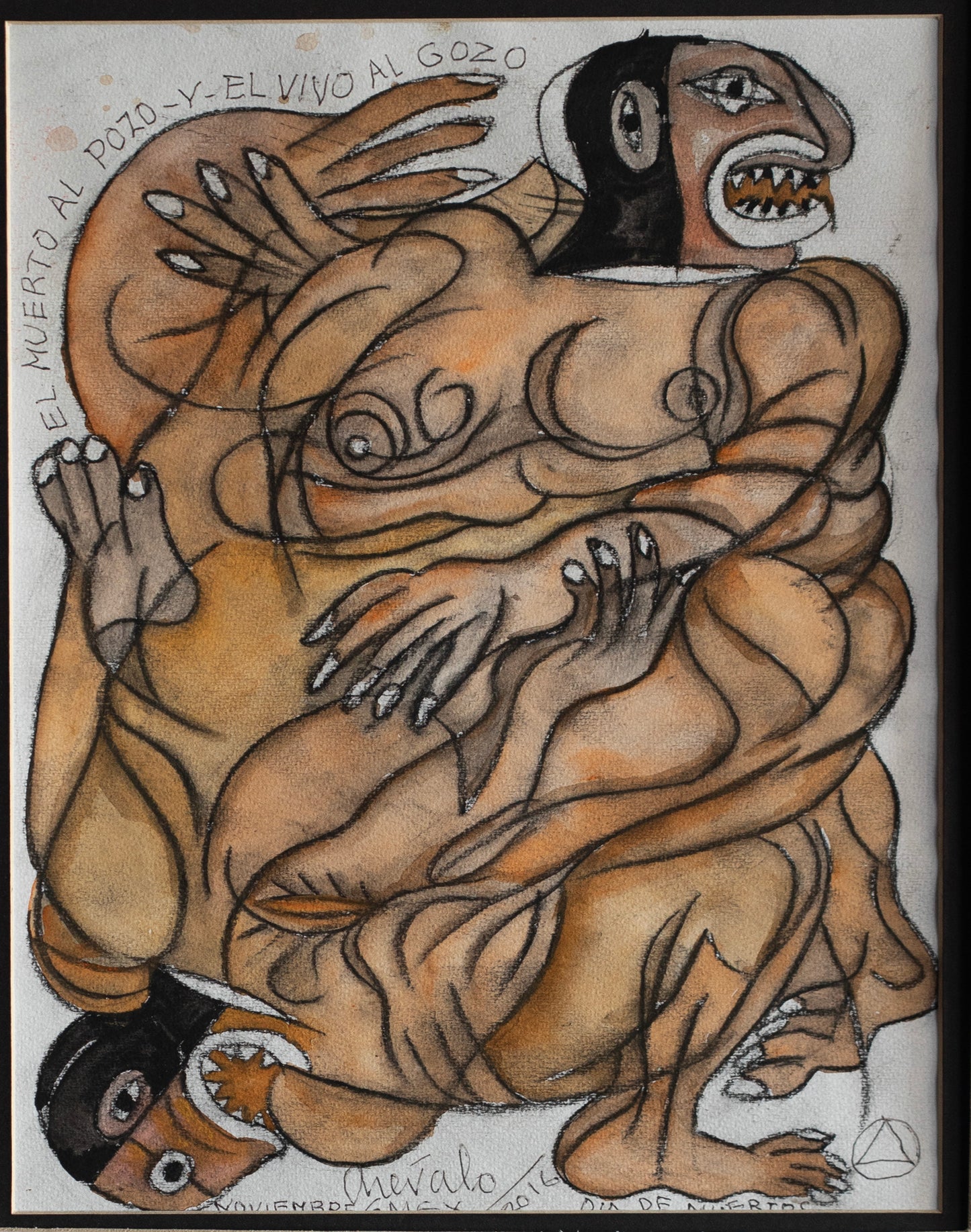 Javier Arévalo - El muerto al pozo y el vivo al gozo / Acuarela sobre papel - 28 x 34 cm