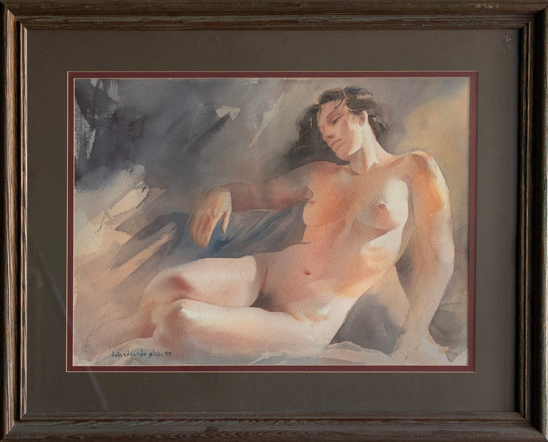 Luis Eduardo Gonzalez - Desnudo II / Acuarela sobre papel - 62 x 45 cm
