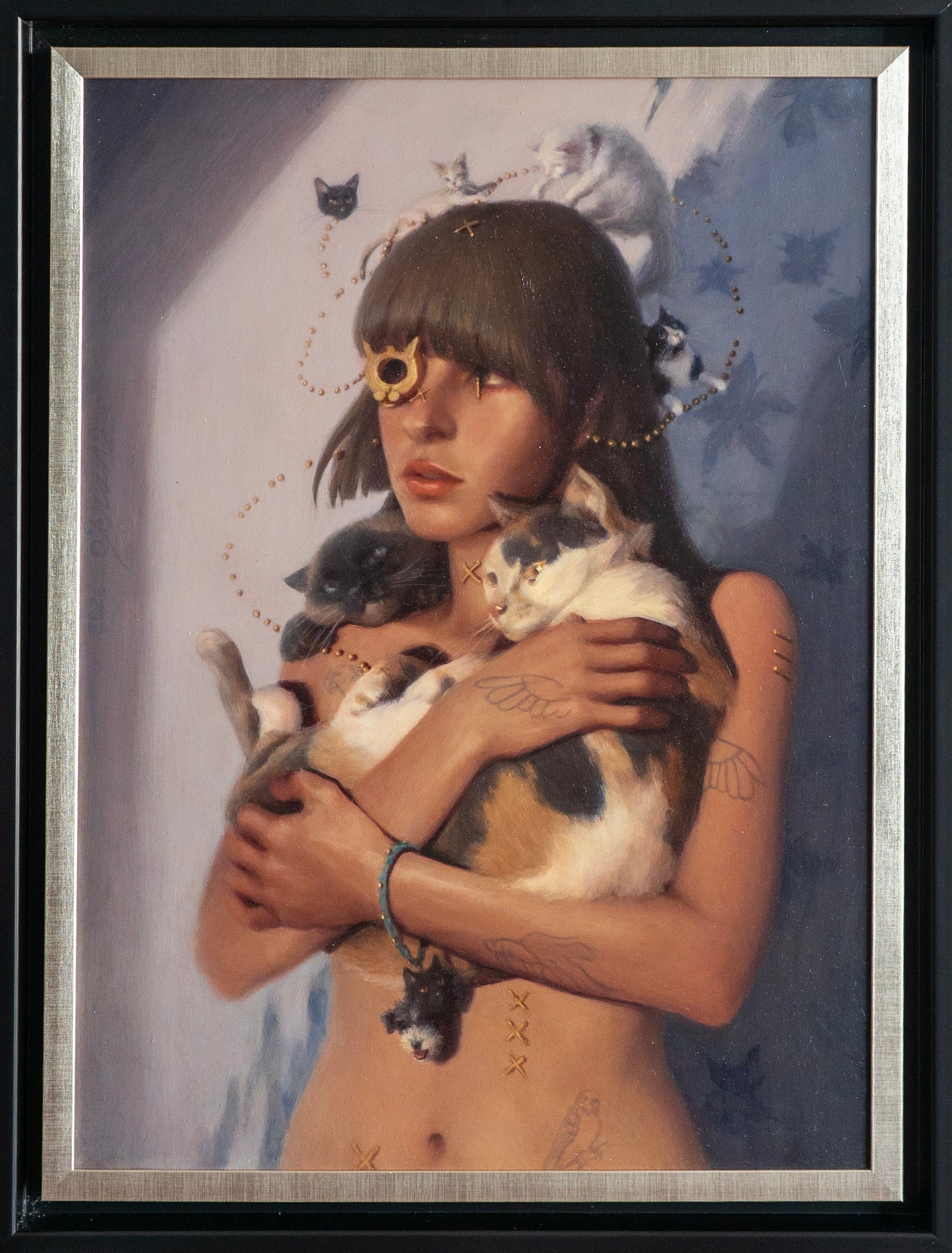 Rita Vega – Acompañados, cada uno en su camino / Óleo sobre tela – 50 x 70 cm – 1/1