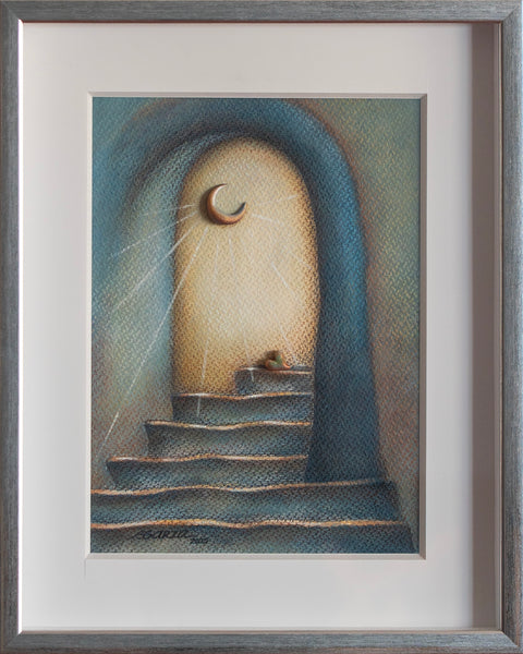 Blanca Garza - Baño de luz / Mixta sobre papel - 25 x 35 cm