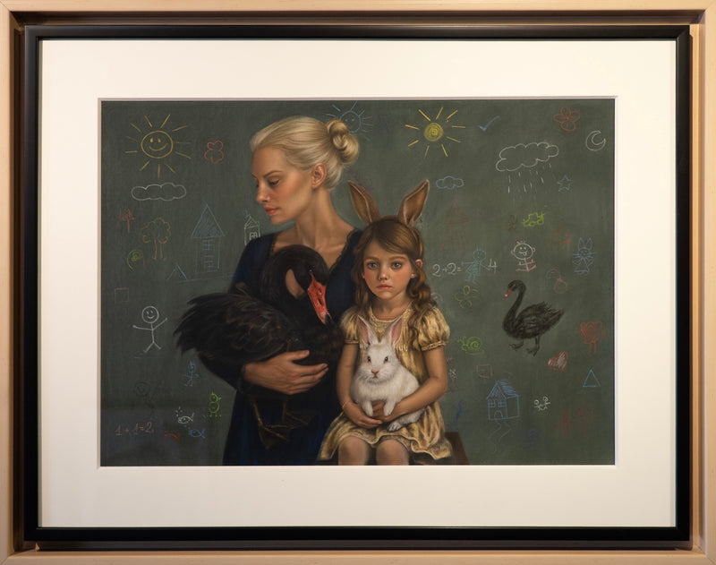 Maite Rojas - Encuentro con la sombra / pastel sobre pastelmat - 68 x 48 cm