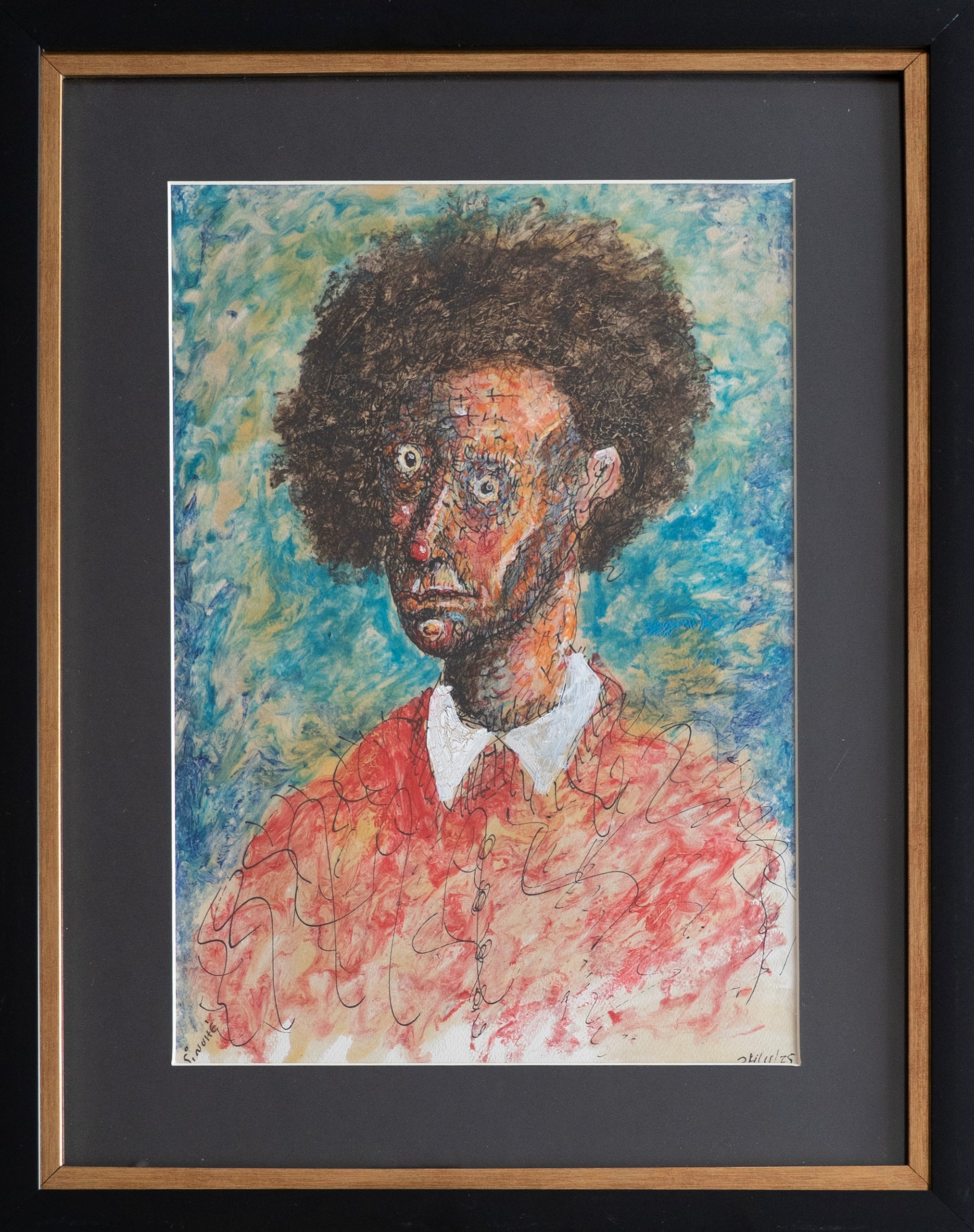 Sinuhe Villegas – ST. Camisa roja.  / Oleo  sobre - – 33 x 48 cm – 1/7