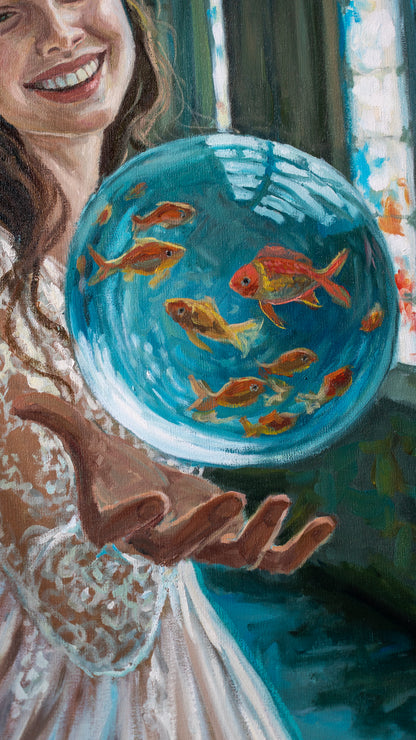 Hiran Lomeli - Contención y libertad / Óleo sobre tela  - 50 x 60 cm