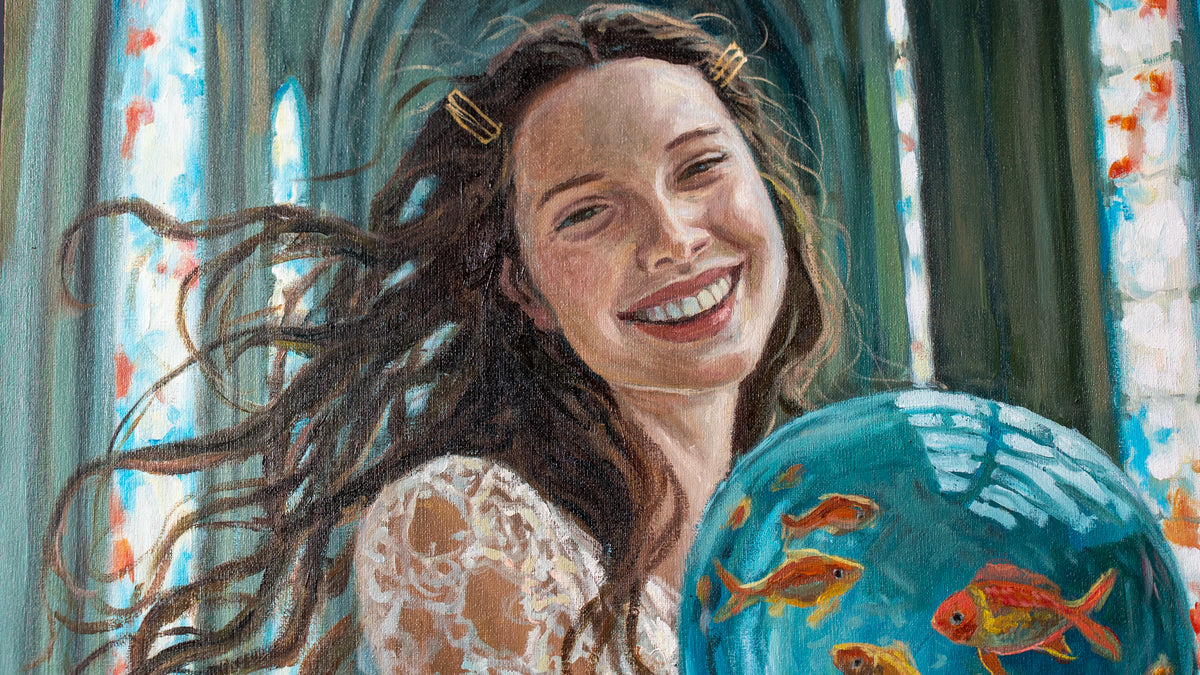 Hiran Lomeli - Contención y libertad / Óleo sobre tela  - 50 x 60 cm