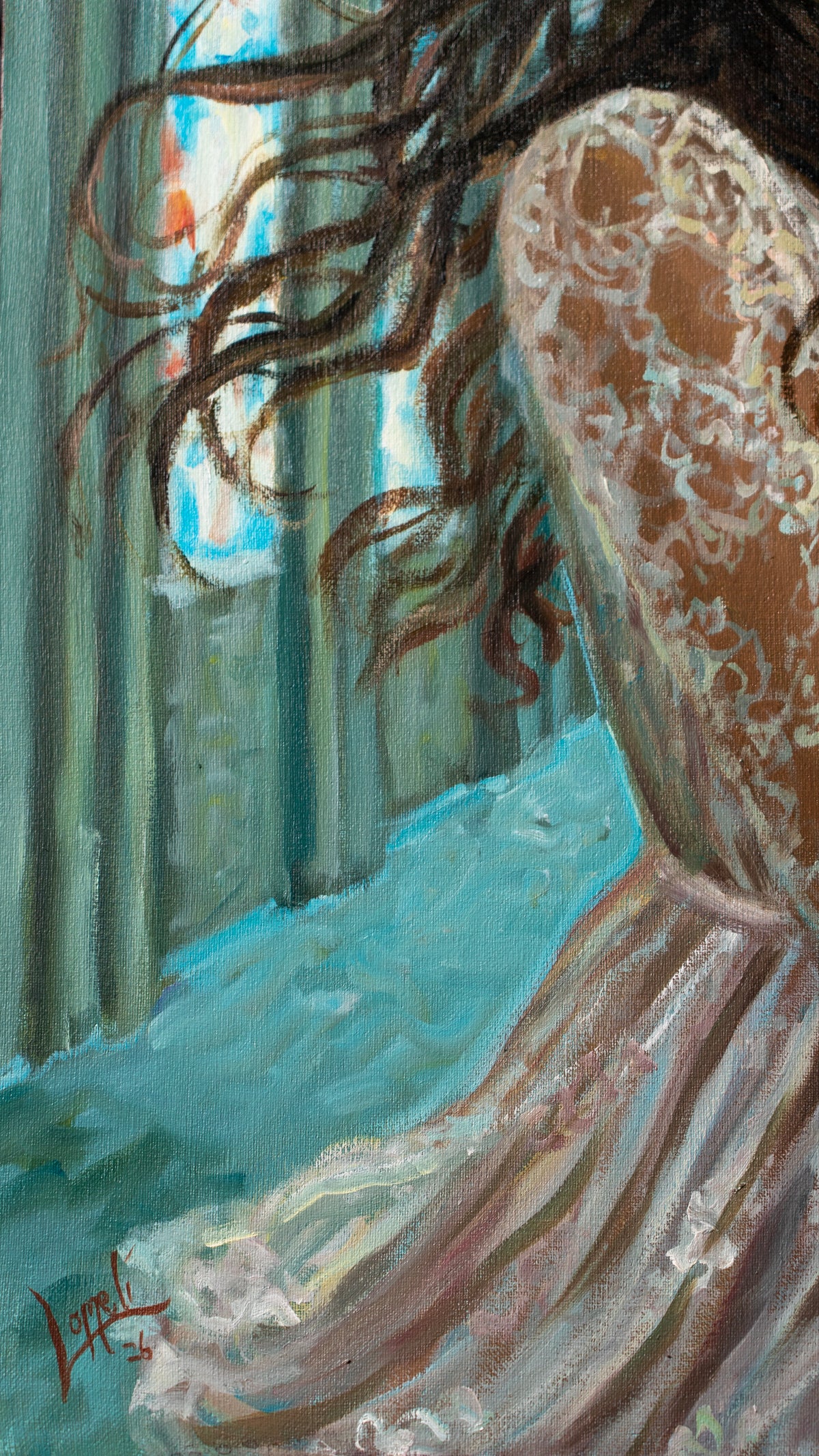 Hiran Lomeli - Contención y libertad / Óleo sobre tela  - 50 x 60 cm