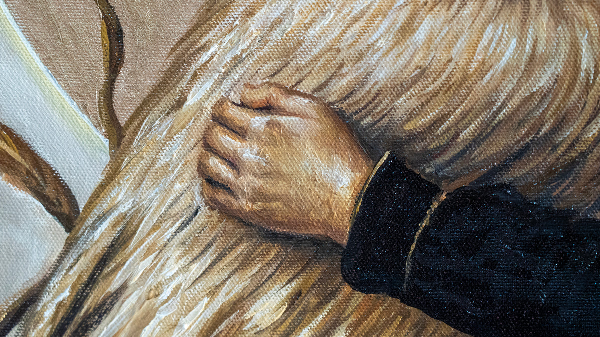 Aram Cortes - El abrazo del silencio / Óleo sobre tela  - 80 x 80 cm