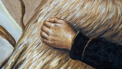 Aram Cortes - El abrazo del silencio / Óleo sobre tela  - 80 x 80 cm