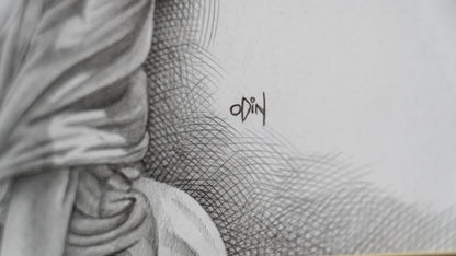Odín Vazquez - El viento como la corriente / Lapiz sobre papel opalina - 43 x 28 cm