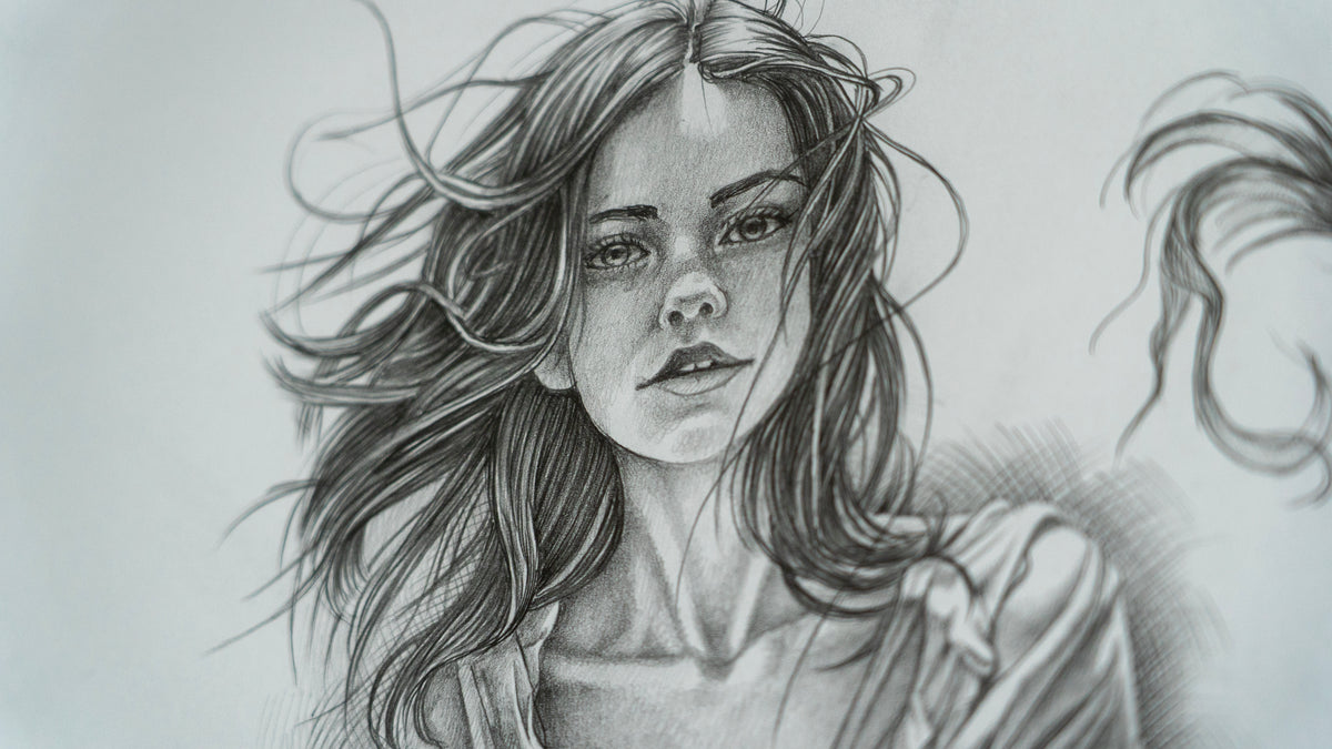 Odín Vazquez - El viento como la corriente / Lapiz sobre papel opalina - 43 x 28 cm