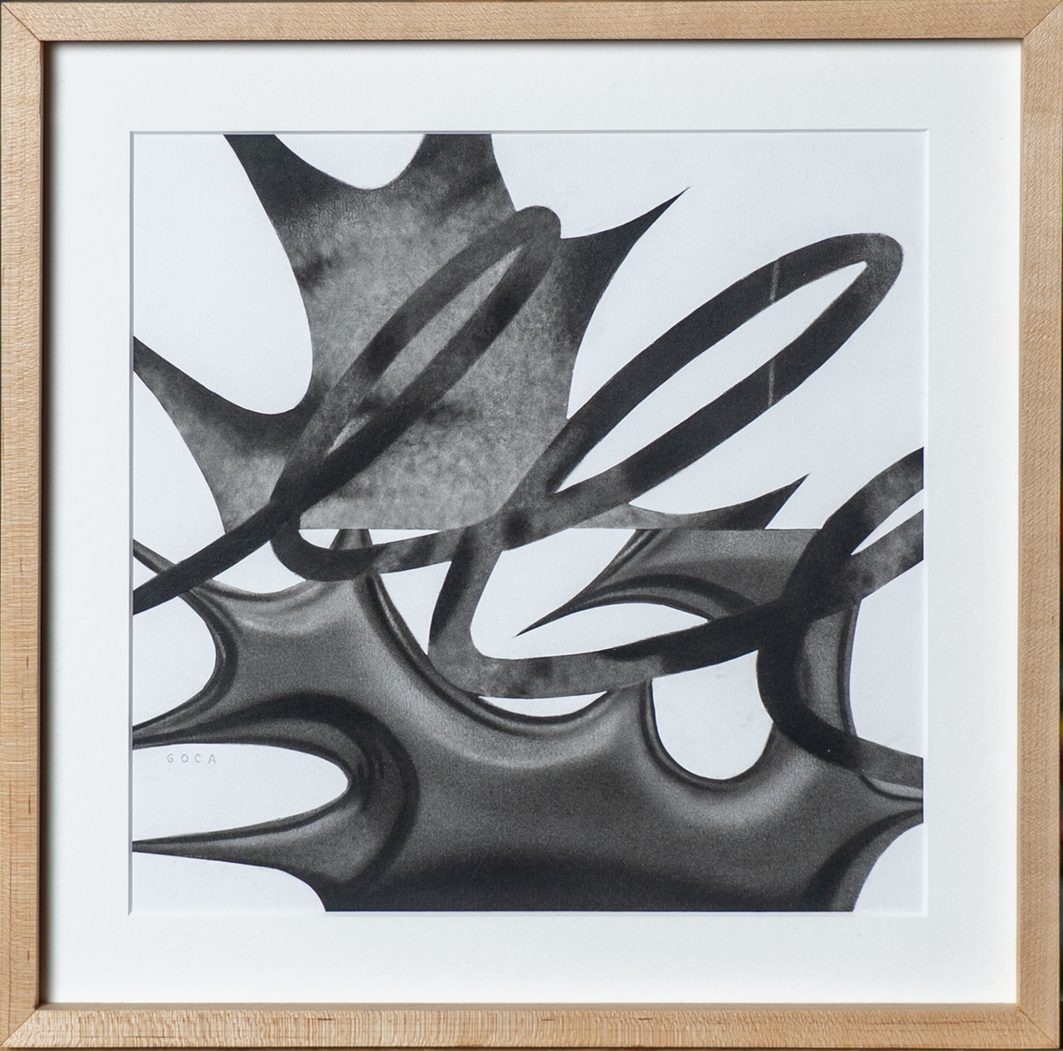 Paulina Goca - UNKNOWN + SOMBRA / Carboncillo sobre papel  - 32 x 32 cm