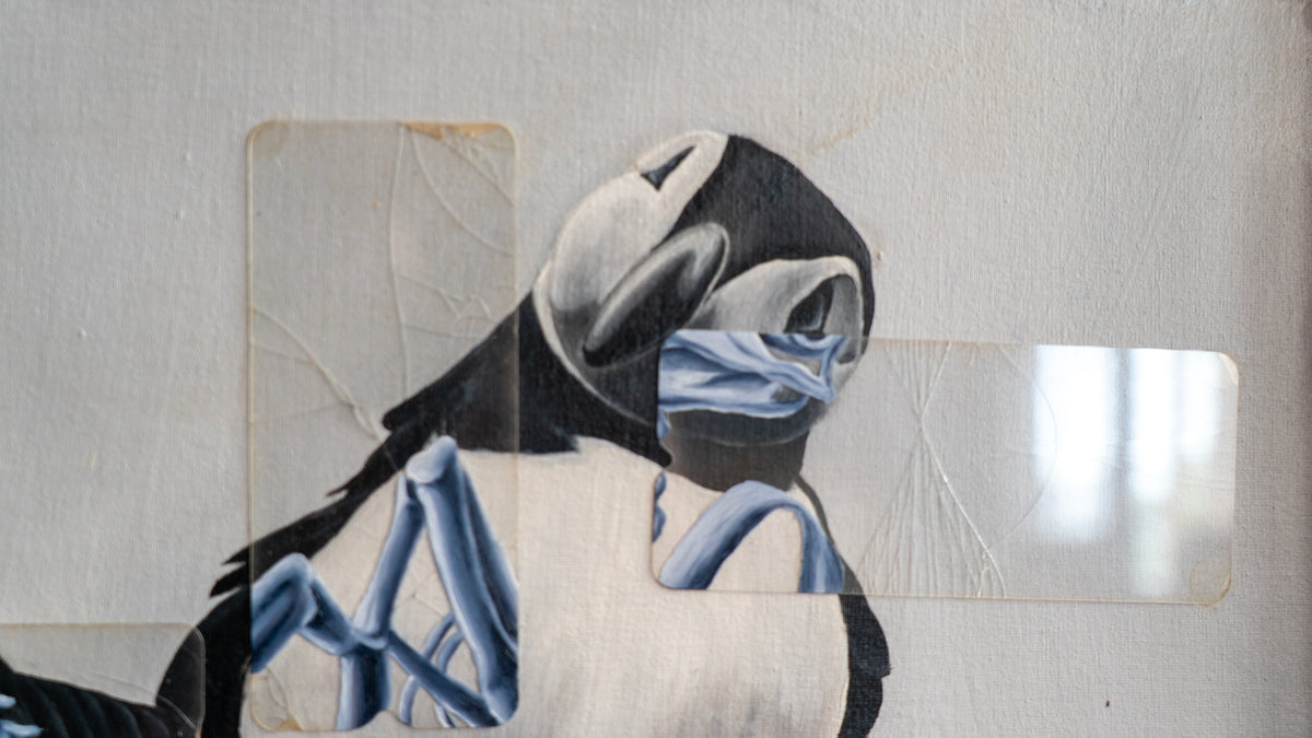 Alex Maravilla - Anidando nuevas generaciones / Mixta lienzo sobre madera - 70 x 90 cm