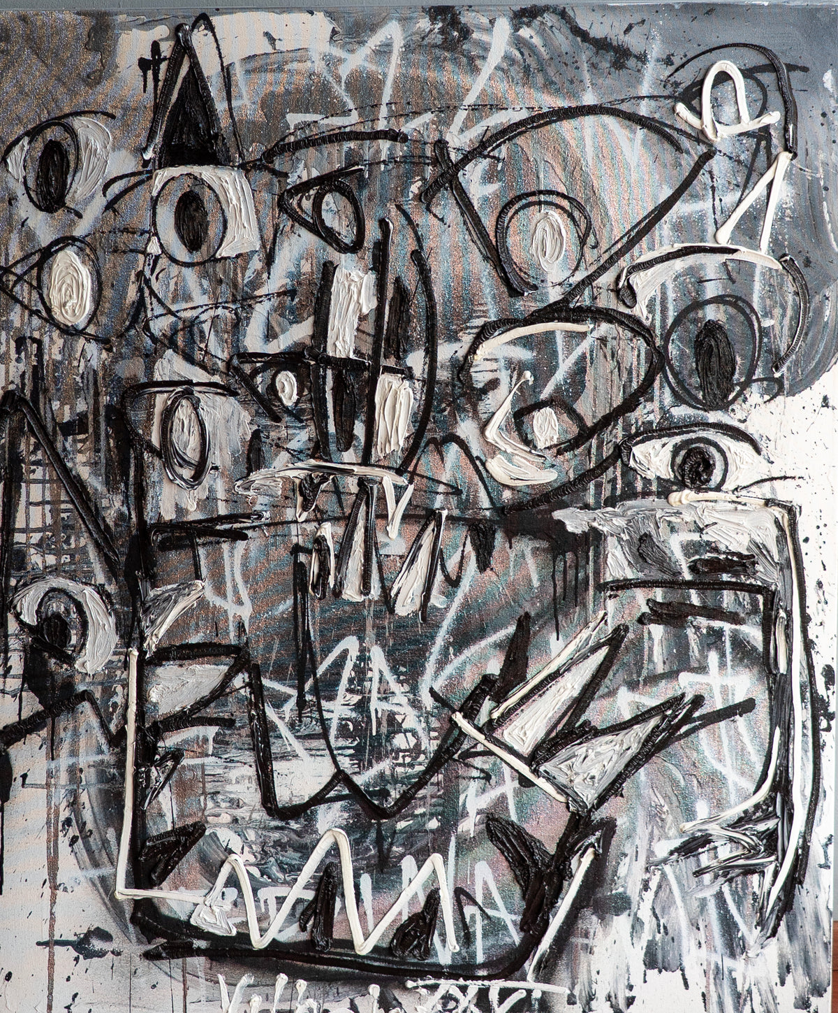 Feng Villalpando  - Algo en el camino / Mixta sobre tela - 100 x 120 cm