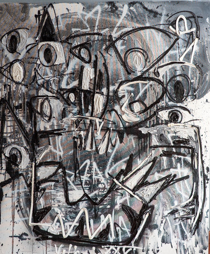 Feng Villalpando  - Algo en el camino / Mixta sobre tela - 100 x 120 cm