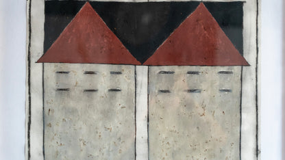 Javier Arévalo – Quien tiene ventana de vidrios, que no le tire piedra a sus vecinos. / Acuarela sobre papel – 64 x 50 cm – 1/1