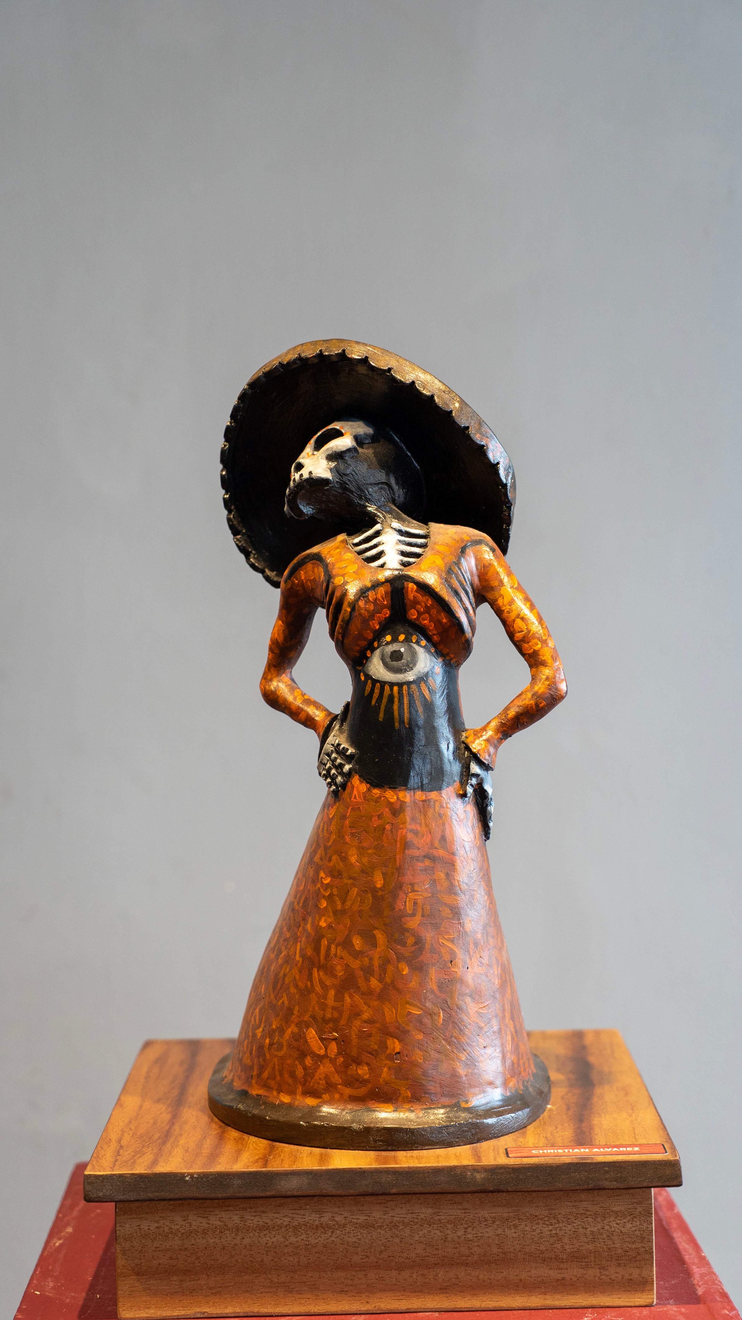 Christian Alvarez – ST Cempasúchil / Mixta sobre madera – 29 x 50 cm –