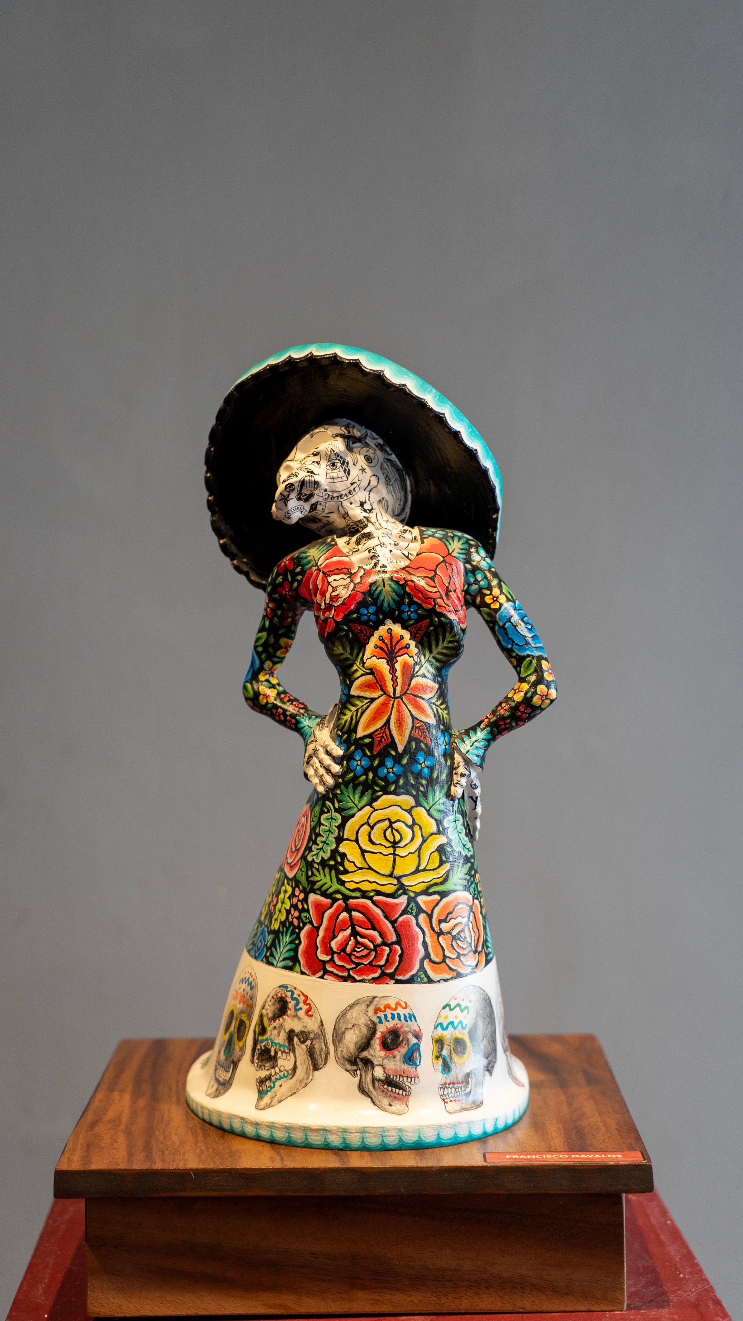 Francisco Davalos – ST Catrina Rosas / Mixta sobre madera – 29 x 50 cm – 46023