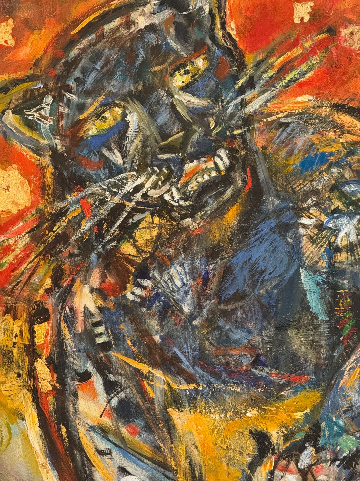 Marlinde Von Ruhs – Pantera Negra / Mixta sobre tela – 160 x 120 cm – 1/1