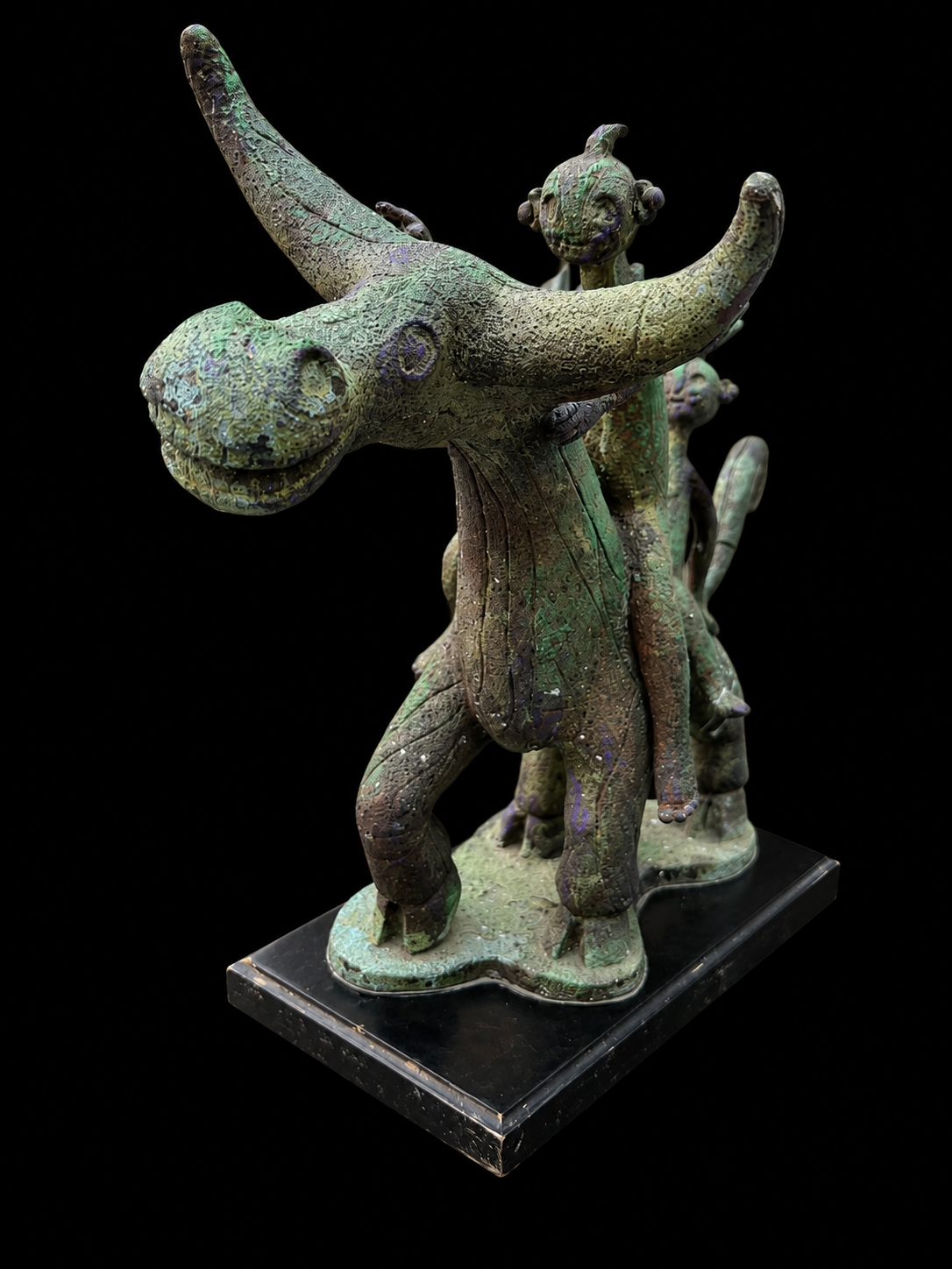 Hector Najera  – ST Jinetes / Bronce a la cera perdida sobre base de madera  – 24 x 33 cm – 1/1