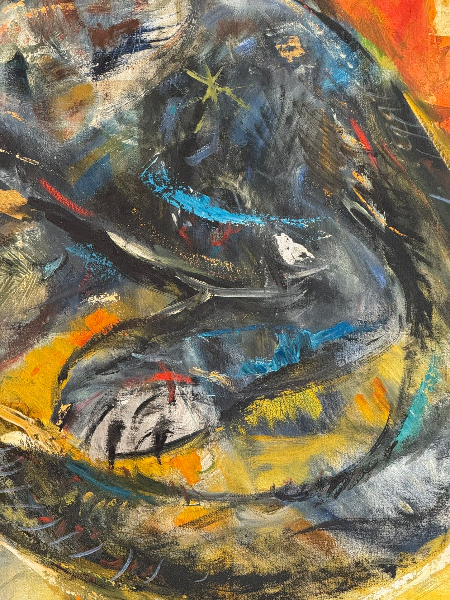 Marlinde Von Ruhs – Pantera Negra / Mixta sobre tela – 160 x 120 cm – 1/1
