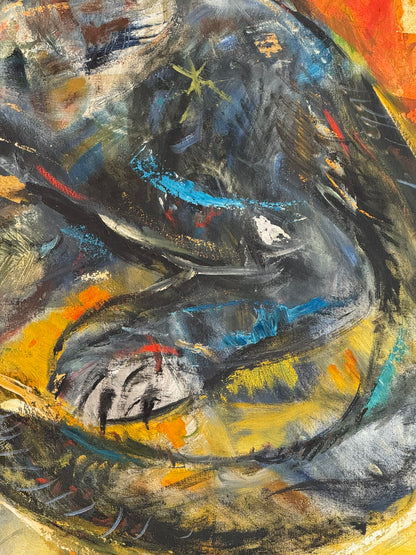 Marlinde Von Ruhs – Pantera Negra / Mixta sobre tela – 160 x 120 cm – 1/1